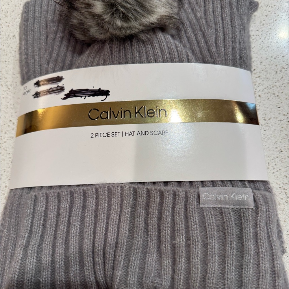 Calvin Klein hat and scarf set -new